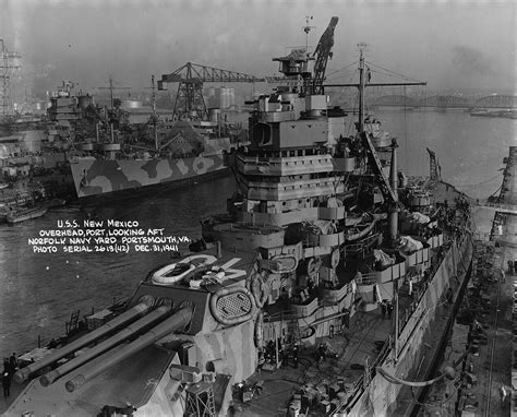 WW2 WWII Photo World War Two / USS New Mexico BB-40 Norfolk December ...