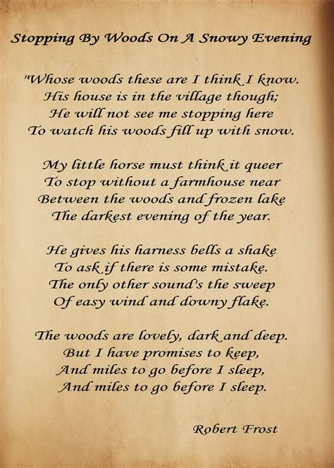 Stopping by the Woods on a Snowy Evening - Robert Frost Poem