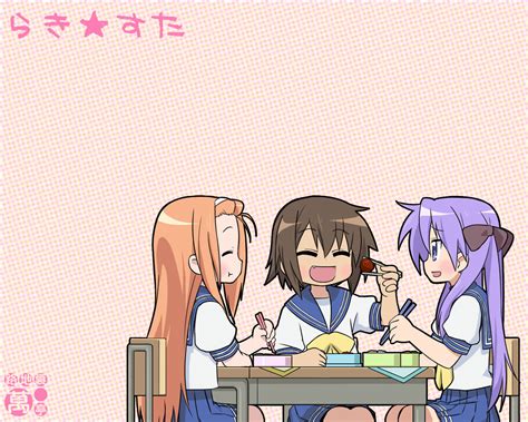 food hiiragi_kagami kusakabe_misao lucky_star minegishi_ayano : r/konachan