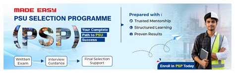 MADE EASY PSUs Selection Programme | Course and Final Selection