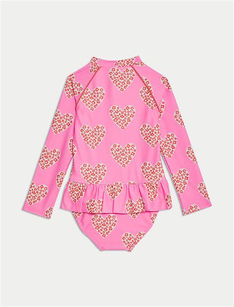 Buy Heart Print Swimsuit (2-8 Yrs) at Marks & Spencer