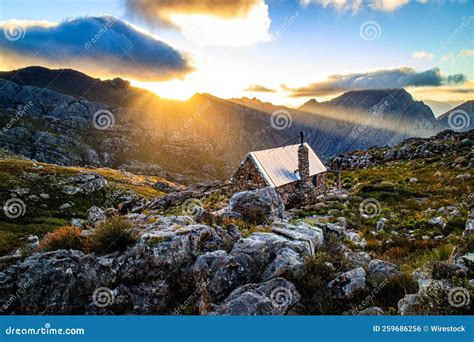 Sunset Over Mountains