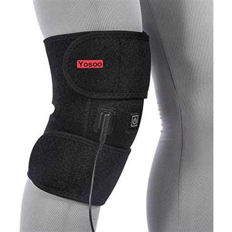 Yosoo Heated Knee Wrap Brace with Pocket: Pain & Arthritis Relief ...