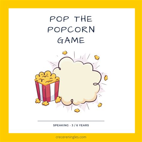 Pop the popcorn game - Crecer En Inglés