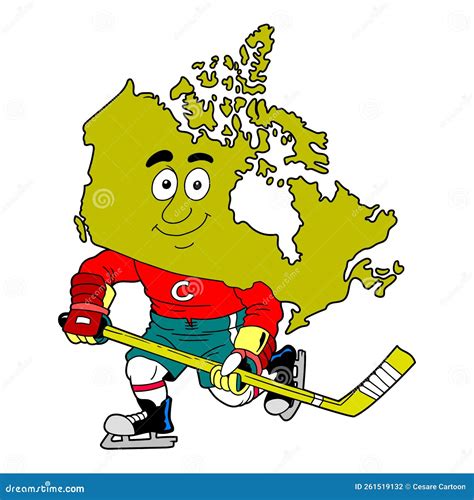 Canada map cartoon stock vector. Illustration of character - 261519132