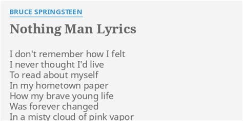 Image result for Bruce Springsteen Nothing Man