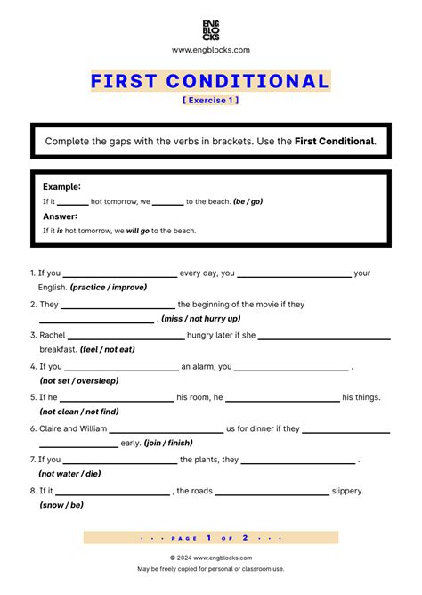 First Conditional Exercises 的图像结果