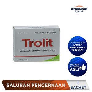 Jual TROLIT SACHET / PENGGANTI CAIRAN TUBUH / KIMIA FARMA - Jakarta ...