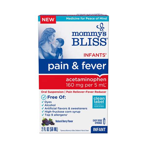 Mommy's Bliss Infants' Pain & Fever Reducer - Natural Berry - Shop Pain relievers at H-E-B