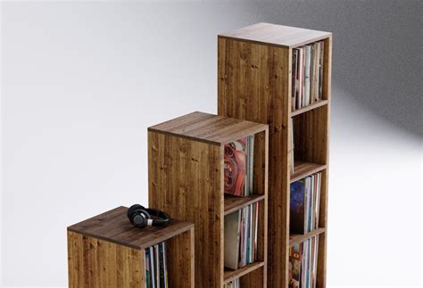 The Tower - Vertical Tall Vinyl Storage Cabinet | Lagom Studio