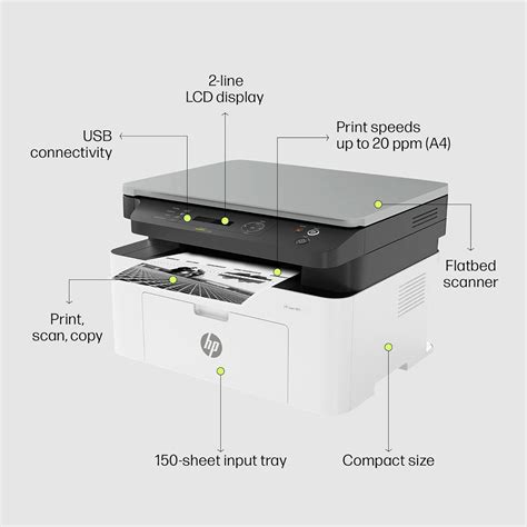 Buy HP Laser MFP 1188A Multi Function Monochrome Laser Printer with 2 ...