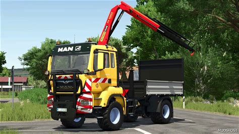 MAN TGS 18.500 TP BED Truck & Crane FS25 Mod - ModsHost