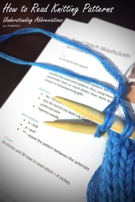 Image result for How to Read Knitting Patterns