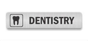 jv Stainless Steel Self Adhesive "DENTISTRY 12X2.5 Inches" Signage ...
