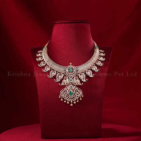 Heritage Spark Mango Diamond Necklace – Krishna Jewellers Pearls and ...