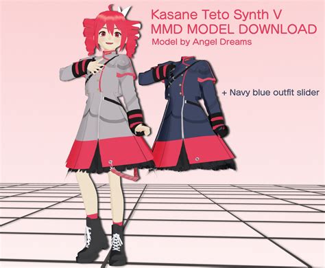MMD - Kasane Teto Synth V - Model Download by AngelDreams6569 on DeviantArt