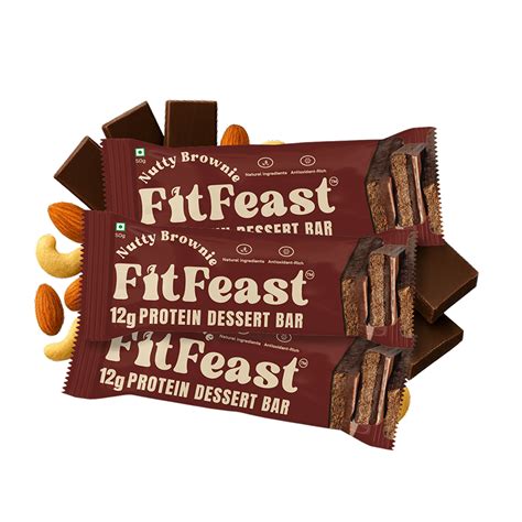 Protein Bars Nutty Brownie – FitFeast
