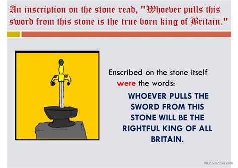 King Arthur and the Sword in the Sto…: Français FLE powerpoints