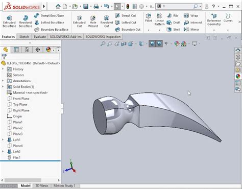 SolidWorks Loft Using Multi Plane 的图像结果