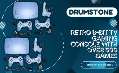 Drumstone { 𝑩𝑼𝒀 𝑶𝑵𝑬 𝑮𝑬𝑻 𝑶𝑵𝑬 Retro 8 Bit TV Gaming Console with Games ...