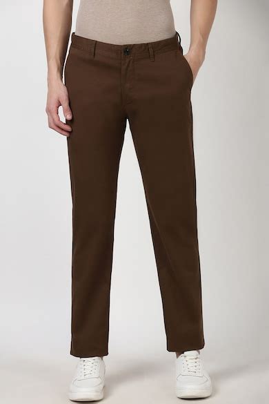 Buy Men Brown Textured Super Slim Fit Trousers Online - 39680452 ...