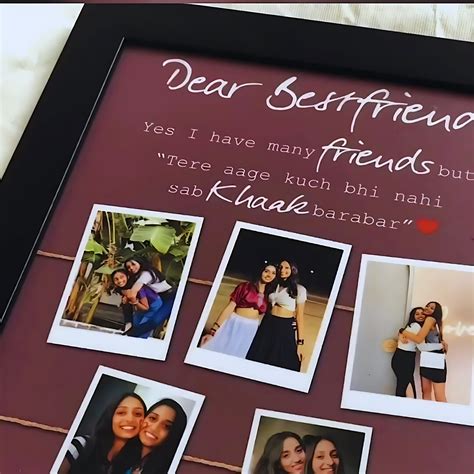 BestFriend Theme Wooden Frame With Photo and Quote on BFF