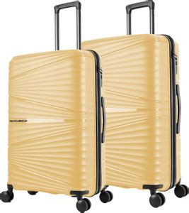 NASHER MILES Mumbai Hard-sided Polypropylene Luggage Set of 2 Yellow ...