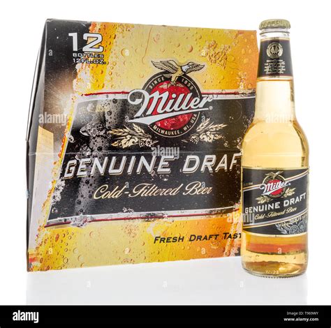 Winneconne, WI - 6 May 2019 : A twelve pack of Miller genuine draft ...
