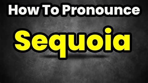 How To Pronounce Sequoia? (CORRECTLY) Meaning & Pronunciation - YouTube