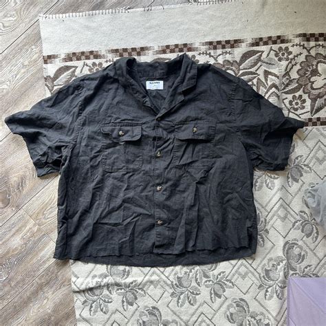 Vintage Old Navy Linen Shirt Perfect crop on it... - Depop