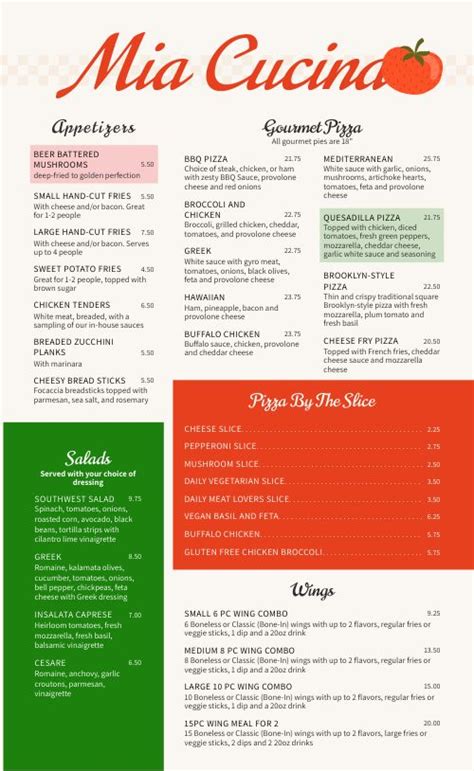 Pizza Restaurant Menus Examples 的图像结果