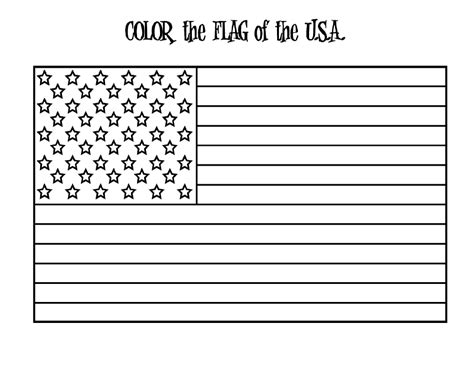 Printable American Flag Coloring Sheet - Printable Sight Words List
