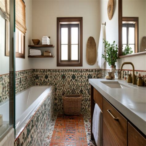 2 Compact Bathroom with Mosaic Tile Wall Design Ideas & Images 2026