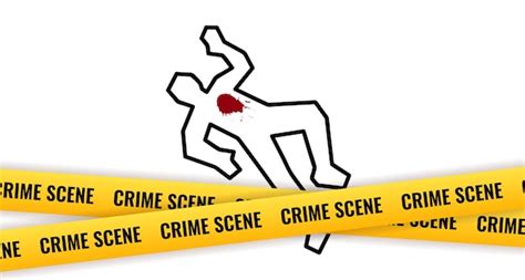 Premium Vector | Crime scene outline icon of victim accident and murder ...