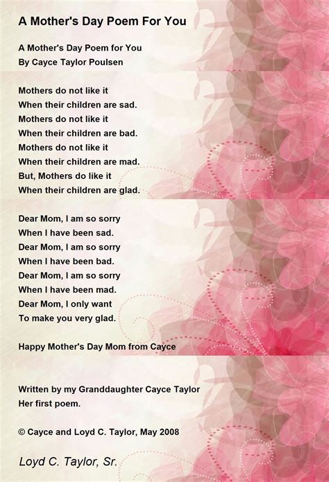 Free mother s day poems, Download Free mother s day poems png images ...
