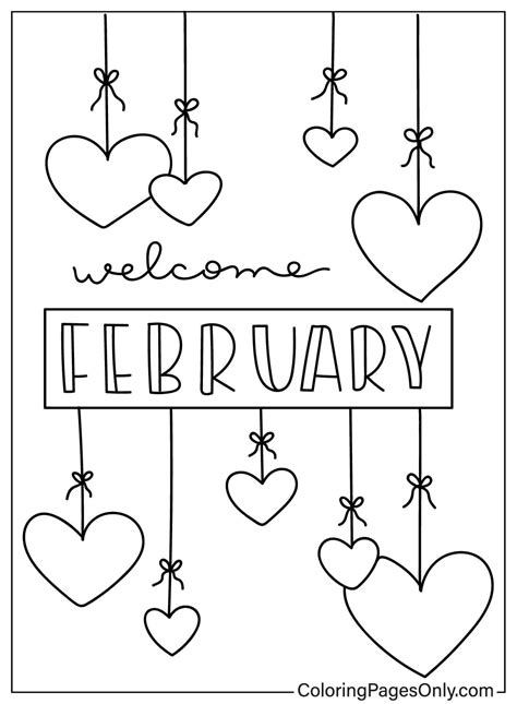 February Color Pages - Jace Printable