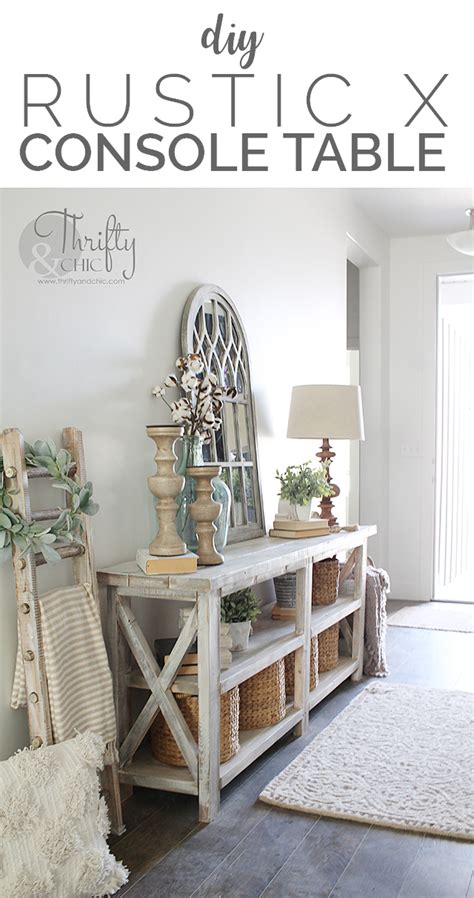 Image result for DIY Build a Rustic Narrow Console Table