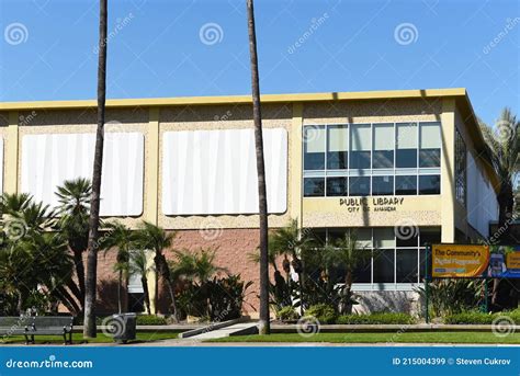 ANAHEIM, CALIFORNIA - 31 MAR 2021: the Anaheim Central Library Building ...