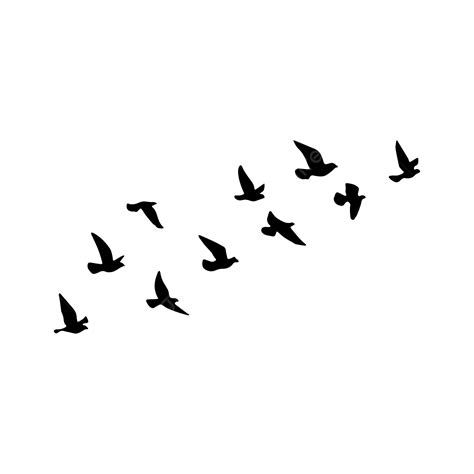 Flying Birds Silhouette, Silhouette, Flying Birds, Bird PNG and Vector with Transparent ...