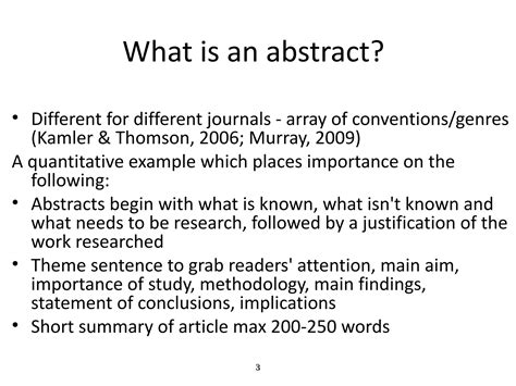 Writing an abstract presentation | PPT