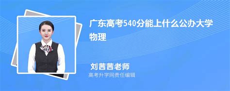 广东高考540分能上什么公办大学2023(物理)