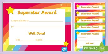 Award and Certificate Templates for Kids | Primary Resources