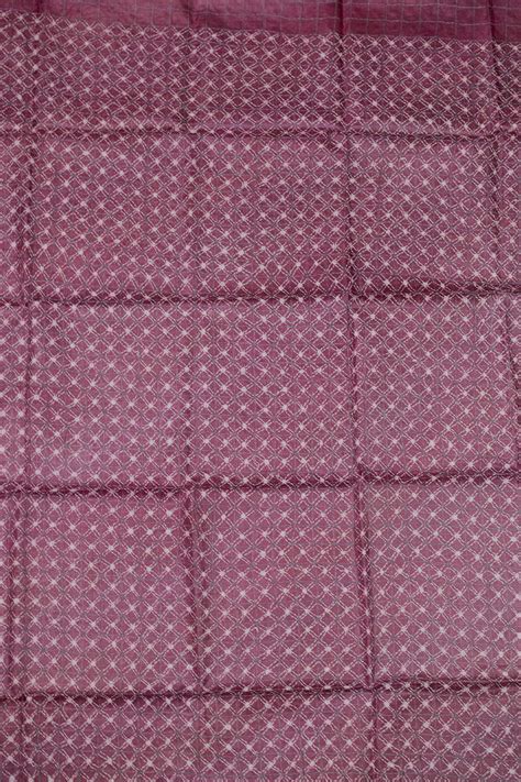 Shop elegant Sangria Maroon Kantha Silk Blouse at Matkatus