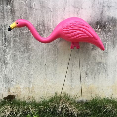 3 Types Pink Plastic Flamingo Yard Garden Lawn Balcony Decor Lifelike ...