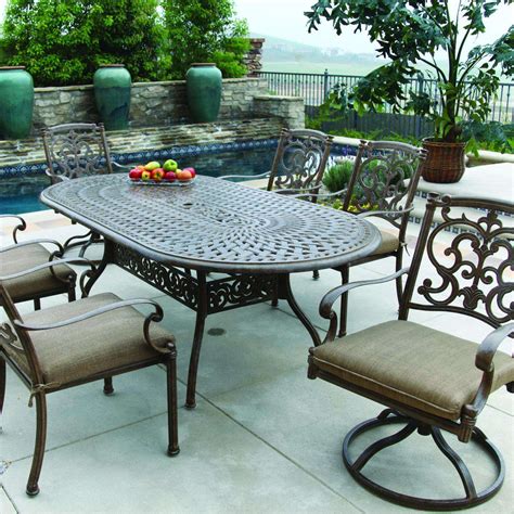 Darlee Santa Barbara 7 Piece Cast Aluminum Patio Dining Set