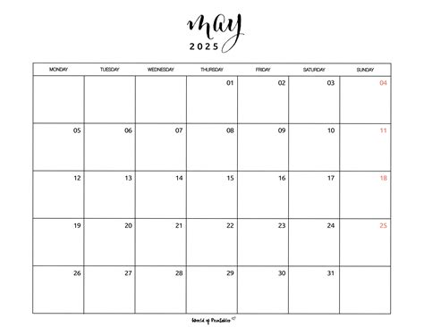 May 2025 Calendar | Free Printable Calendars