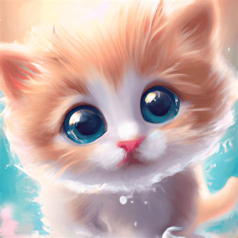 Adorable and Cute Baby Cat Nursery Art · Creative Fabrica