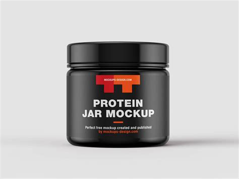 Free Protein Supplement Jars Mockup PSD Set (8 Files) - Package Mockups
