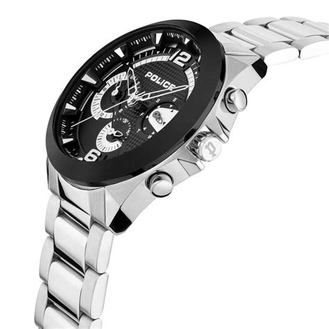 Buy Online Police Quartz Multifunction Black Dial Stainless Steel Strap ...
