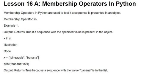 Membership Operators in Python 的图像结果